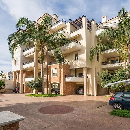 Luxury Coastal Retreat, Mountain View Balcony With Palm Trees & Parking Chrissi Akti Chania Exterior foto